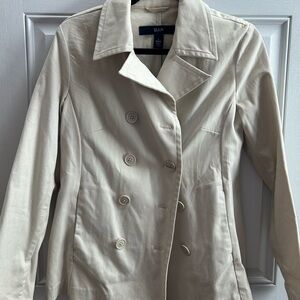 GAP Women's Beige Double-Breasted Pea Coat